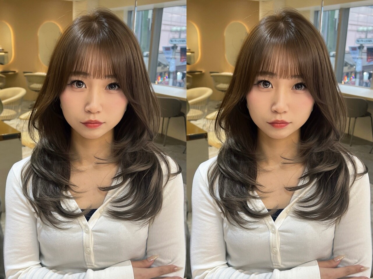 【小顔になれる】簡単スタイリングレイヤーカット
