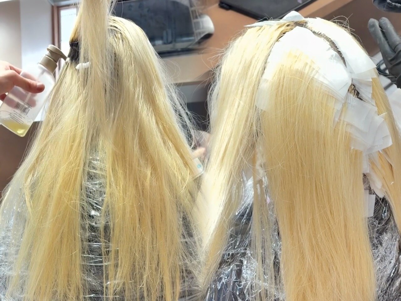 高明度ブリーチリタッチ×ケアブリーチ
