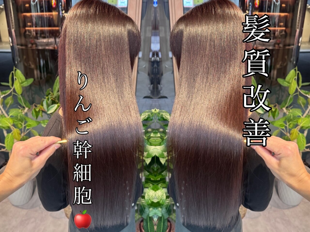 触れた瞬間わかる艶！りんご幹細胞【横浜髪質改善】